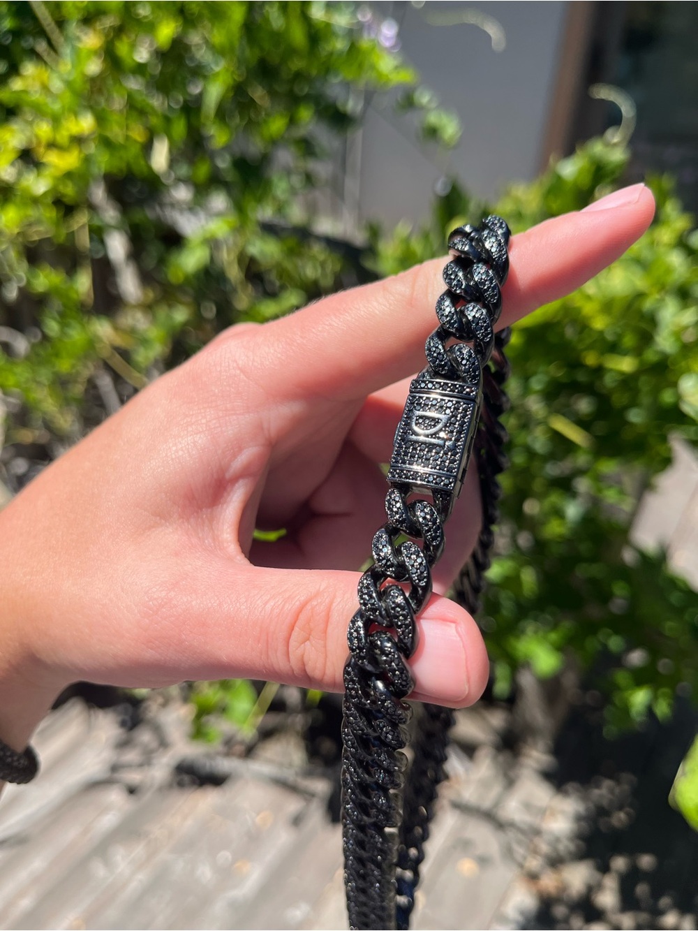 Darkai Cuban Pavé Curb Chain 18"